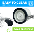 Mortar and Pestle Set - Small EZ-Grip Silicone & Porcelain Mortar With Non-Slip Scratch Proof Silicone Base - herb or spice grinder, pill crusher grinder or molcajete - NEW DESIGN - Dishwasher Safe by Cooler Kitchen