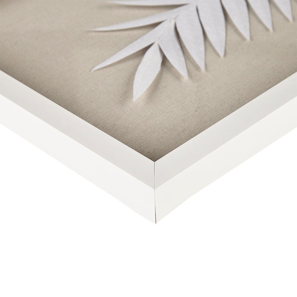 Framed Rice Paper Palm Leaves 3-piece Shadowbox Wall Decor by Blak Hom