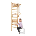 5in1: Wooden Swedish Wall / Climbing ladder for Children + Swing Set + Slide Board + Art Add-on by Goodevas