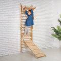 5in1: Wooden Swedish Wall / Climbing ladder for Children + Swing Set + Slide Board + Art Add-on by Goodevas