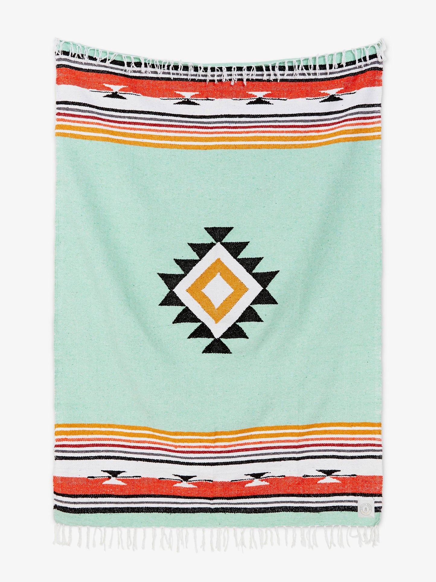 Teal Baja Mexican Blanket by Laguna Beach Textile Company