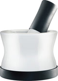 Mortar and Pestle Set - Small EZ-Grip Silicone & Porcelain Mortar With Non-Slip Scratch Proof Silicone Base - herb or spice grinder, pill crusher grinder or molcajete - NEW DESIGN - Dishwasher Safe by Cooler Kitchen