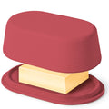 Modern Bamboo Butter Dish with Lid - Dishwasher Safe - Perfectly Sized For Large European Style Butters by Cooler Kitchen