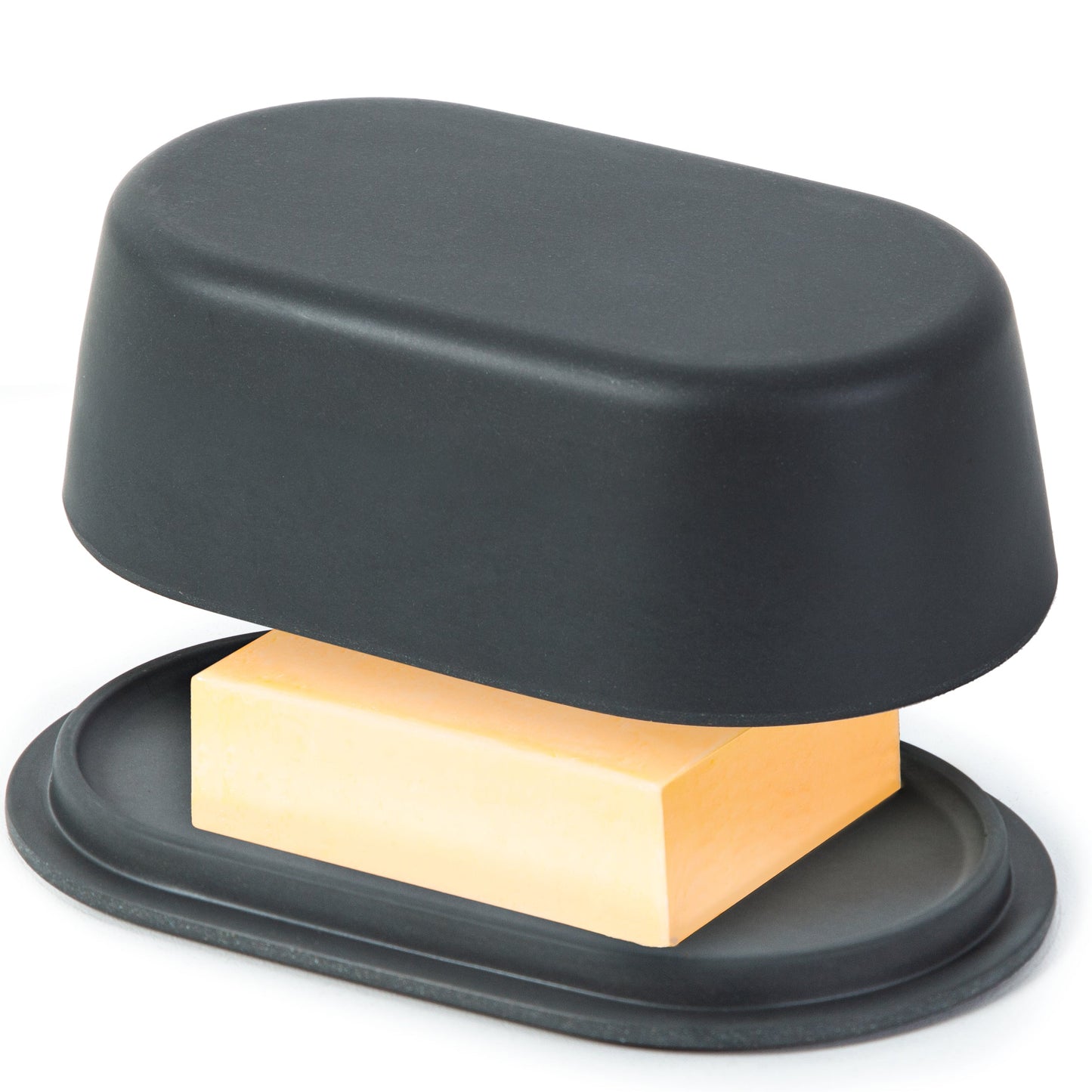 Modern Bamboo Butter Dish with Lid - Dishwasher Safe - Perfectly Sized For Large European Style Butters by Cooler Kitchen