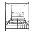 Metal Canopy Bed Frame with Ornate European Style Headboard by Blak Hom