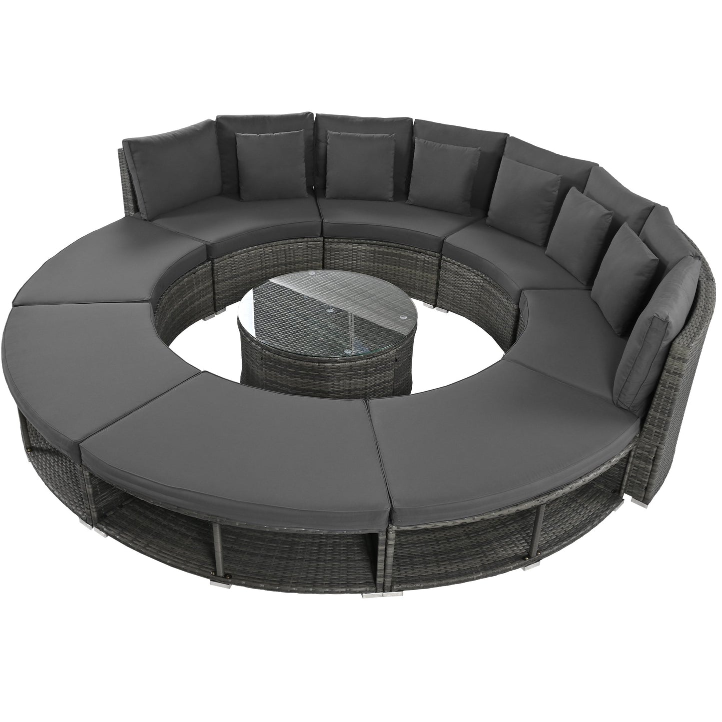 9-Piece  Luxury Circular Outdoor Patio Furniture by Blak Hom