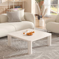 Modern Minimalist Cream White Coffee Table by Blak Hom