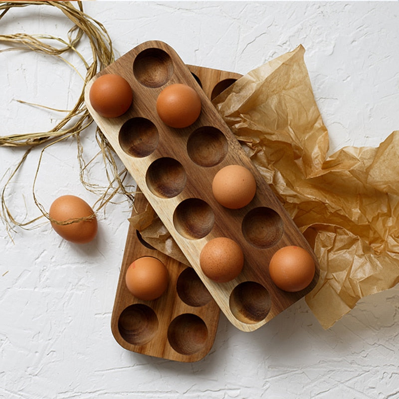 Japanese style Wooden Double Row Egg Storage by Blak Hom