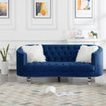 Living Room Sofa Navy Blue Velvet by Blak Hom