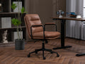 Mid Back PU Leather Home Office Chair by Blak Hom