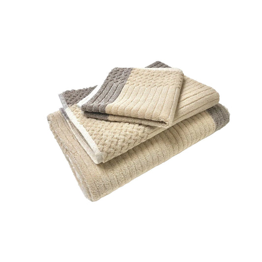 Pastel Bonini Chevron Beige Brown 3 Pc. Set by Turkish Towel Collection