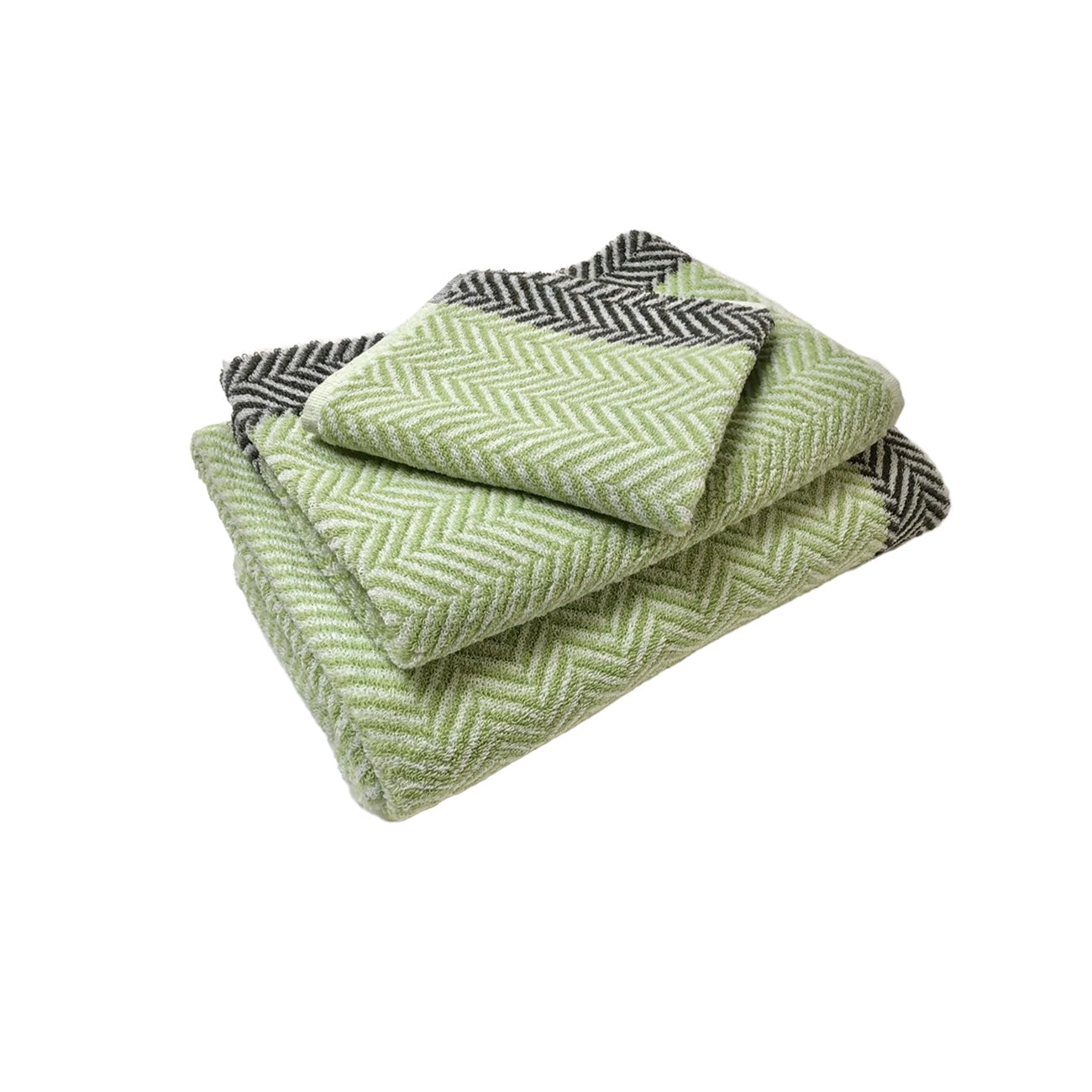 Pastel Herringbone Lime Green 3 Pc. Set by Turkish Towel Collection