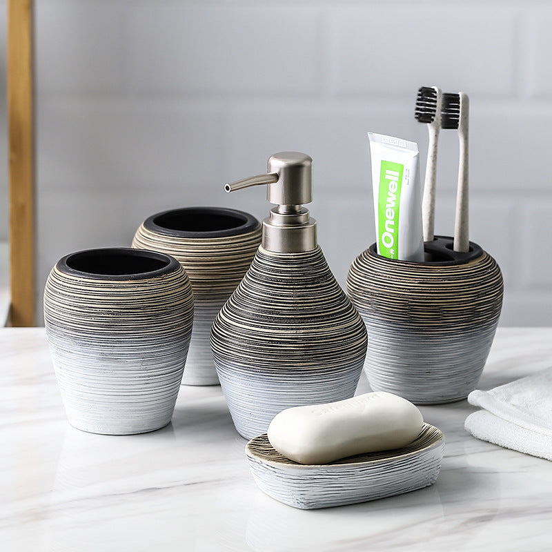 Ceramic Bathroom Set by Blak Hom