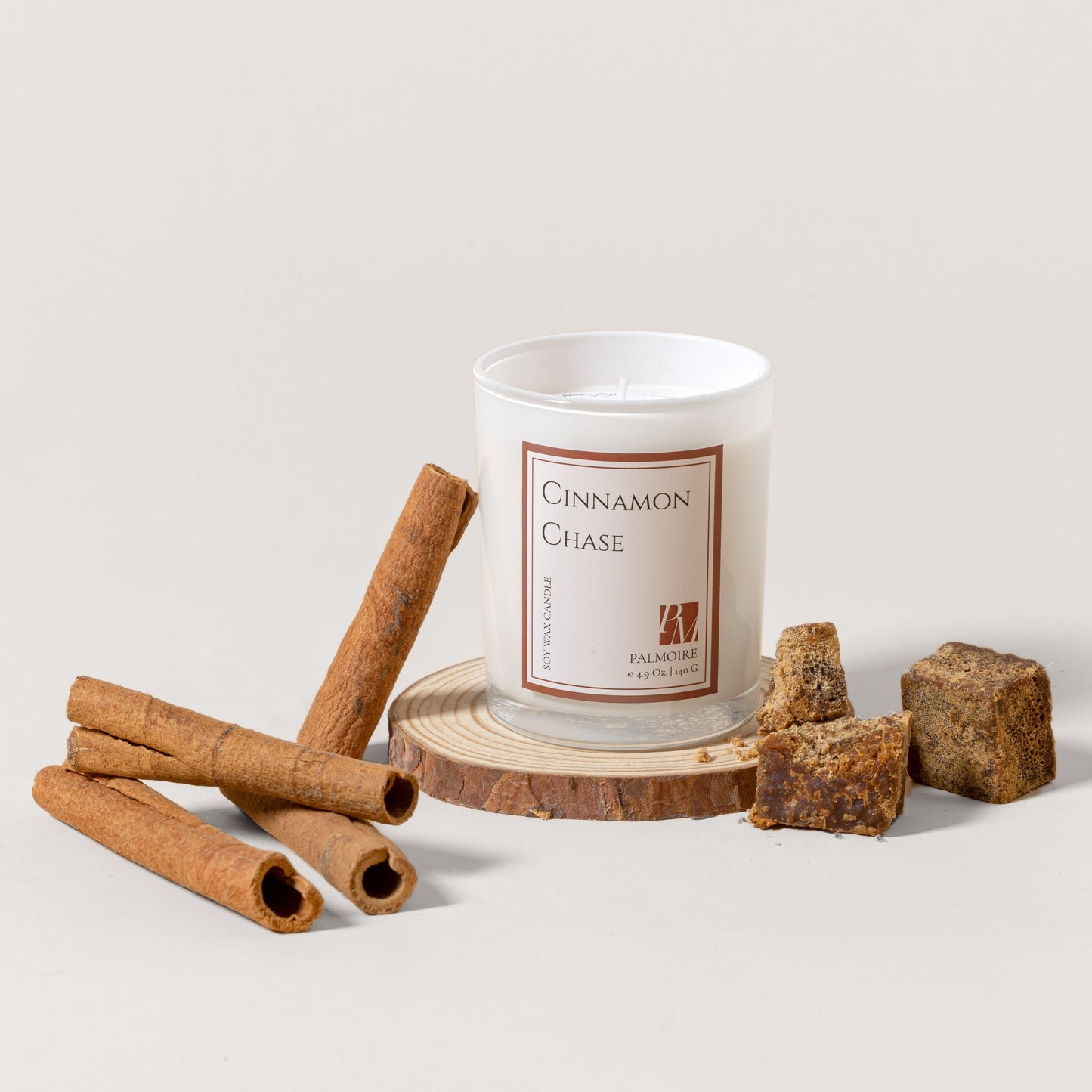 Cinnamon Chase Soy Wax Candle by PALMOIRE