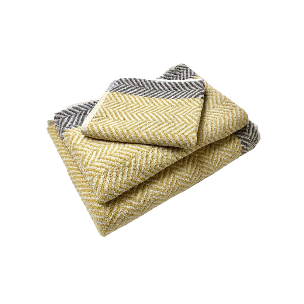 Pastel Herringbone Gold Brown by Turkish Towel Collection