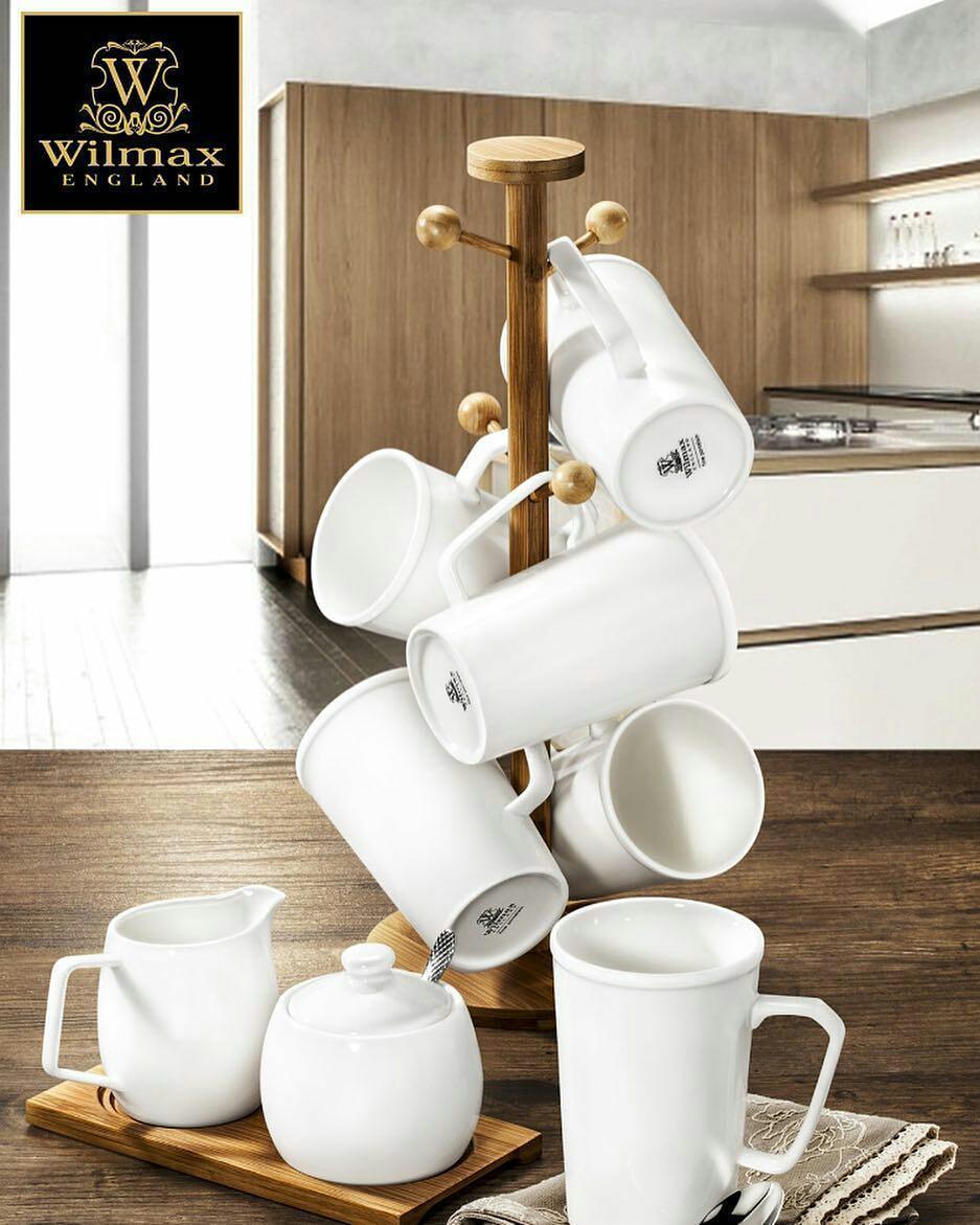 Set Of 6 White Mug 9 Oz | 270 Ml by Wilmax Porcelain