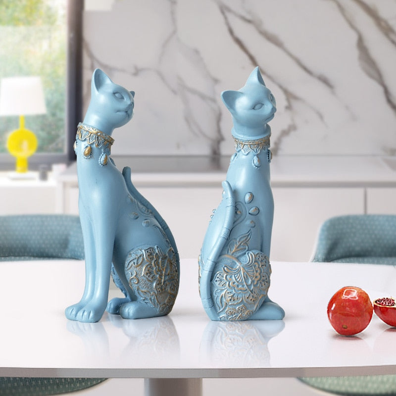 Figurine Decorative Resin Cat statue by Blak Hom