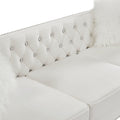 Velvet Upholstery Tufted Sofa With Crystal Feet and Removable Cushion by Blak Hom