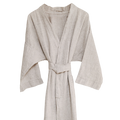 Melange Linen Bathrobe by Beflax Linen