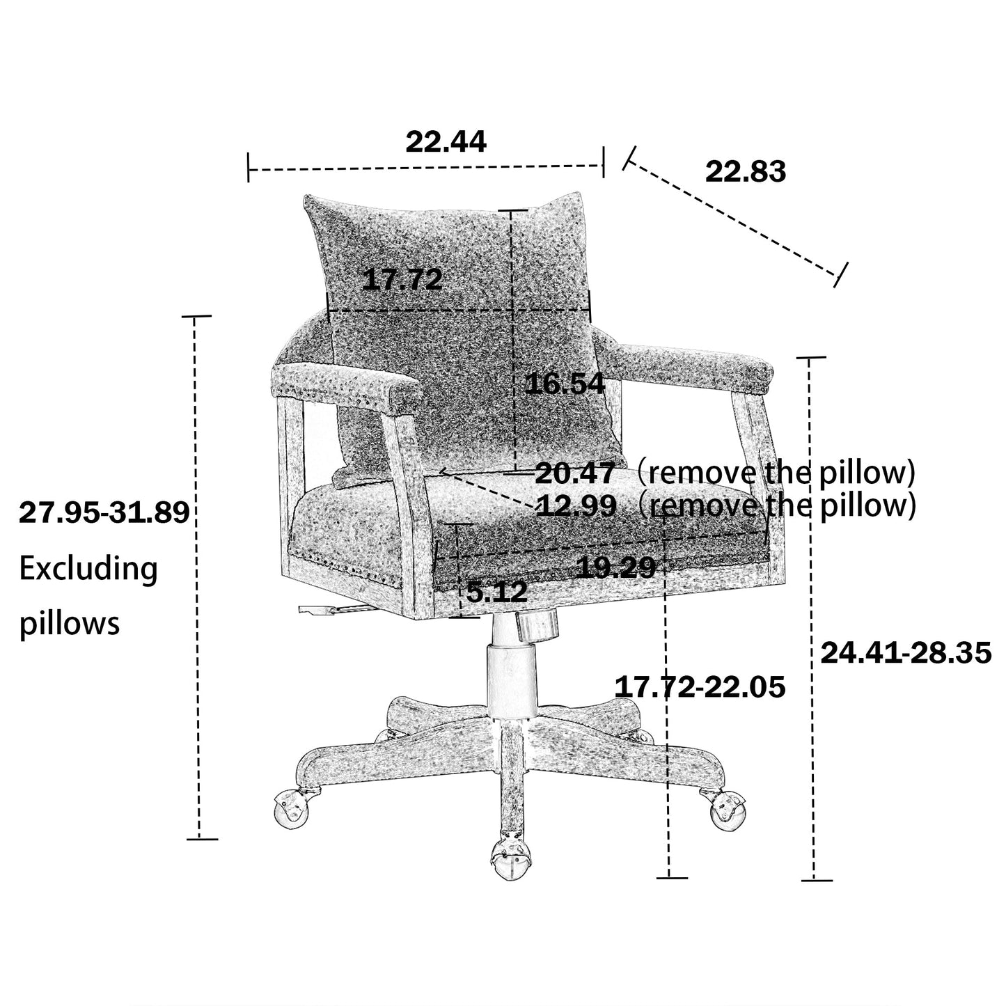 Adjustable Swivel Comfortable Office Chair by Blak Hom