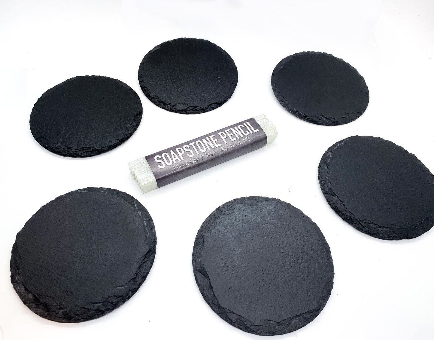 Slate Rounds / Coasters by Gia Roma