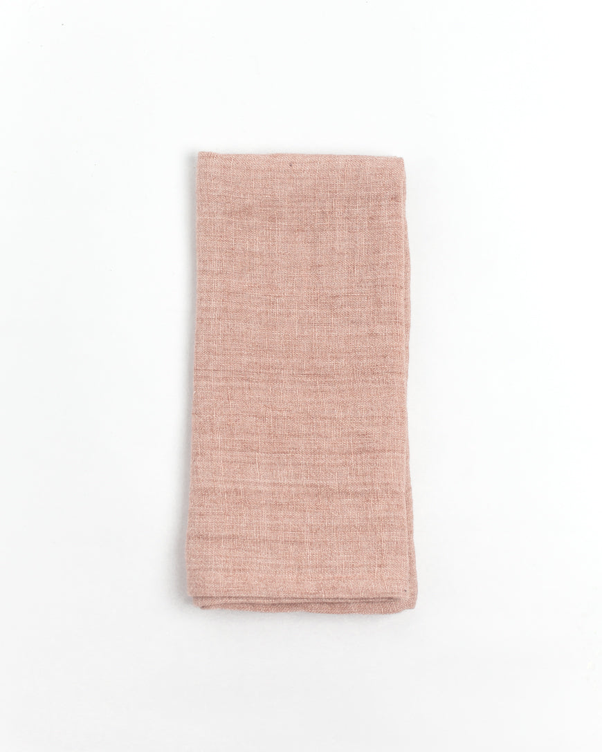 Stone Washed Linen Hemmed Dinner Napkins by Creative Women