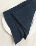 Stone Washed Linen Hemmed Dinner Napkins by Creative Women