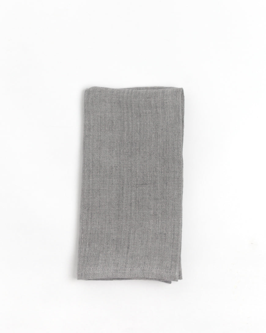 Stone Washed Linen Hemmed Dinner Napkins by Creative Women