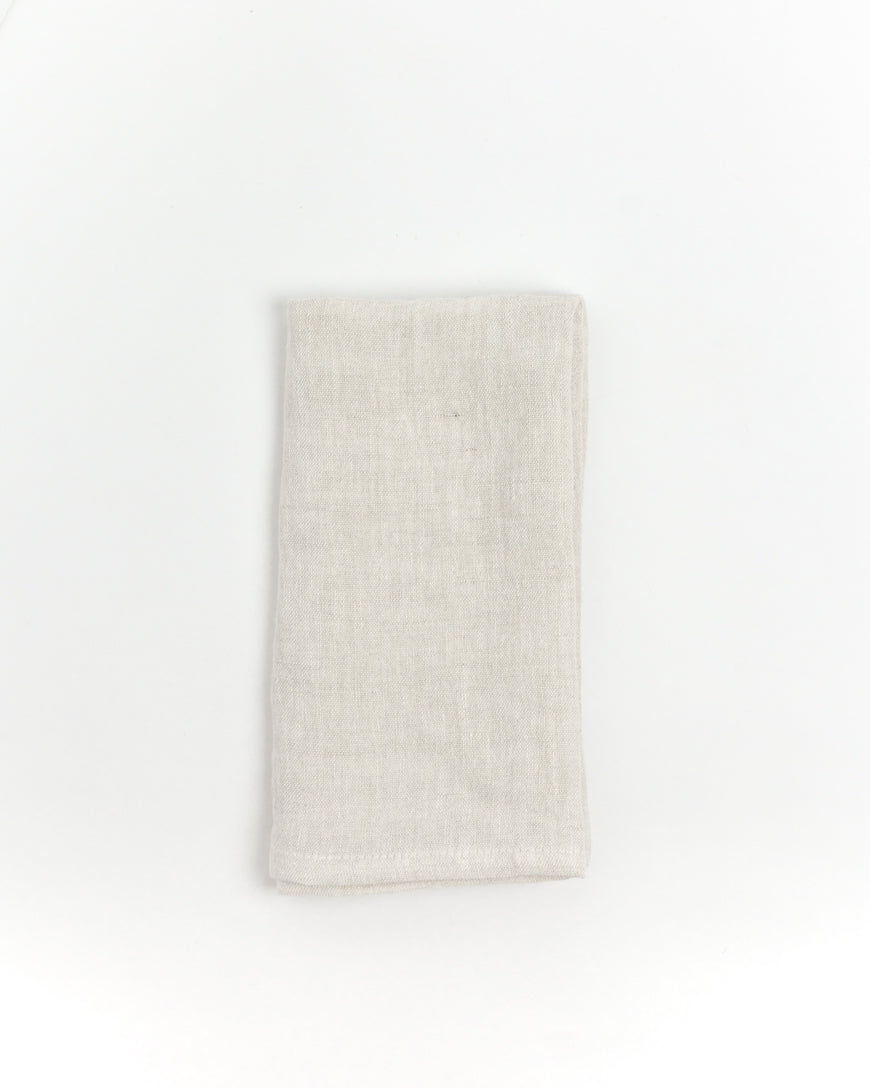 Stone Washed Linen Hemmed Dinner Napkins by Creative Women