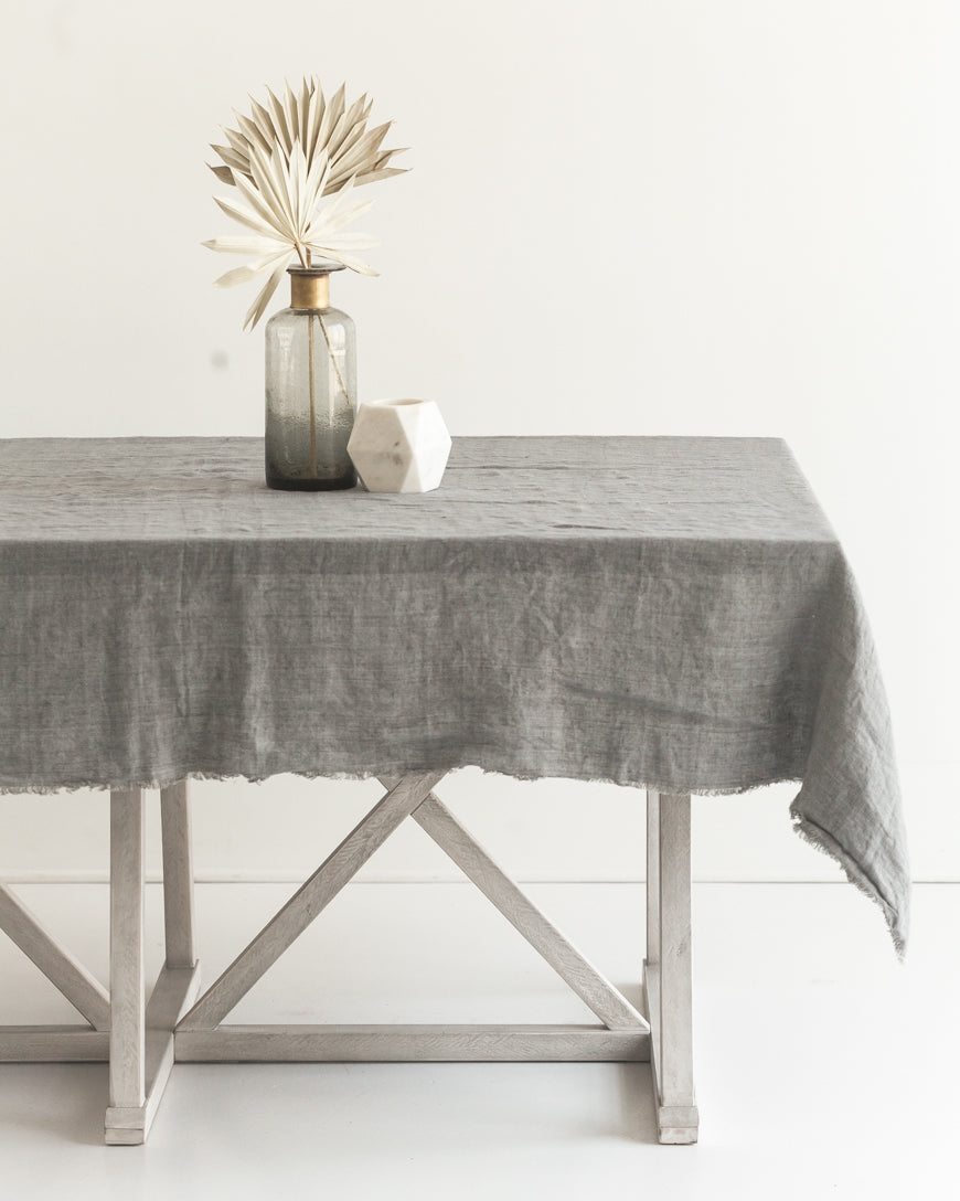 Stone Washed Linen Tablecloth by Creative Women