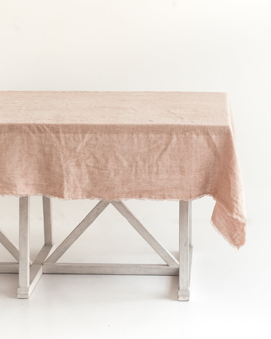 Stone Washed Linen Tablecloth by Creative Women