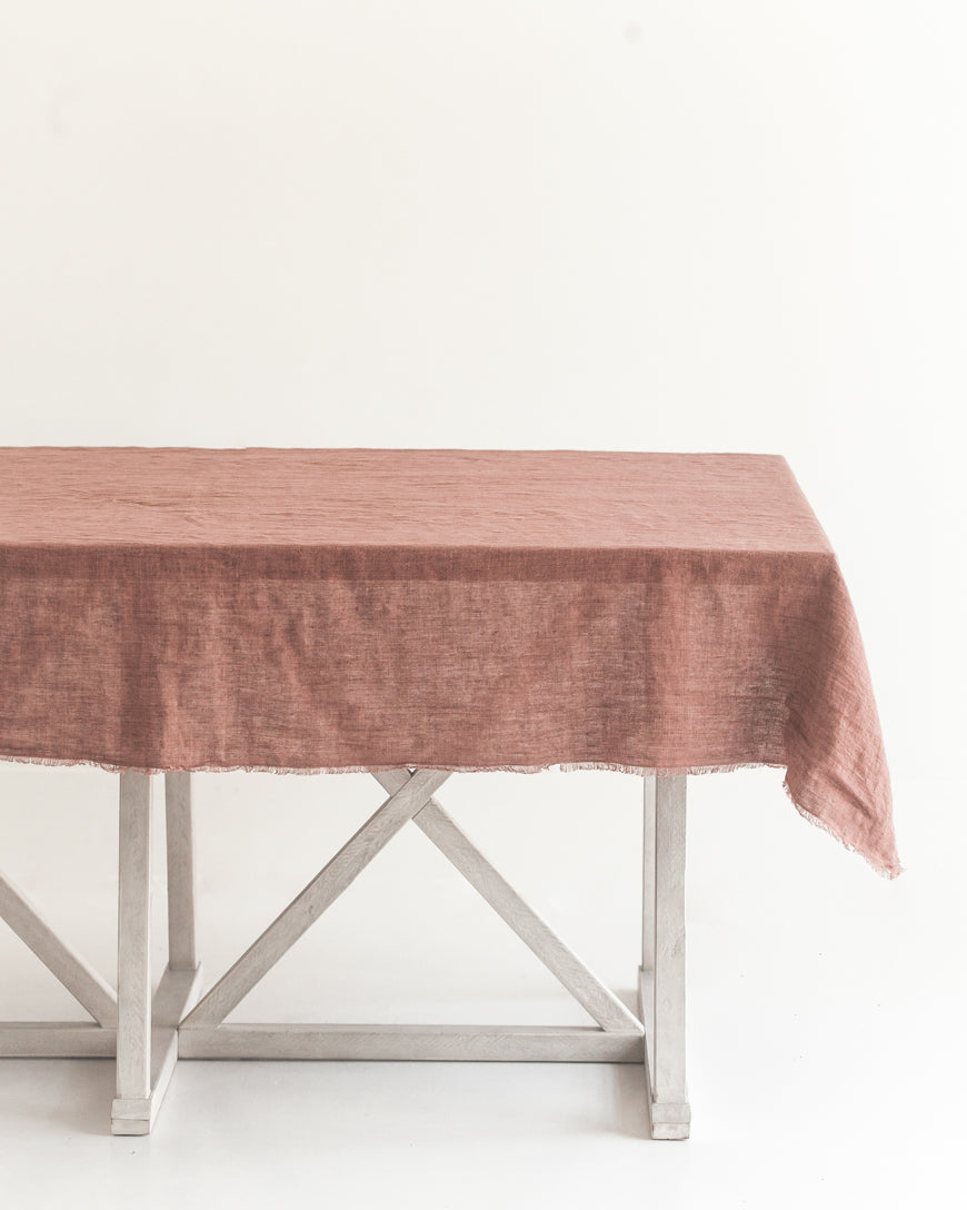 Stone Washed Linen Tablecloth by Creative Women