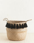 Black Tasseled Belly Baskets by Creative Women