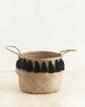 Black Tasseled Belly Baskets by Creative Women