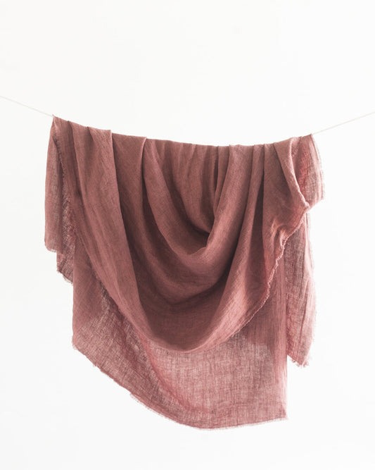 Stone Washed Linen Throw Blanket by Creative Women