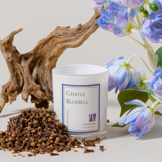 Gentle Bluebell Soy Wax Candle by PALMOIRE