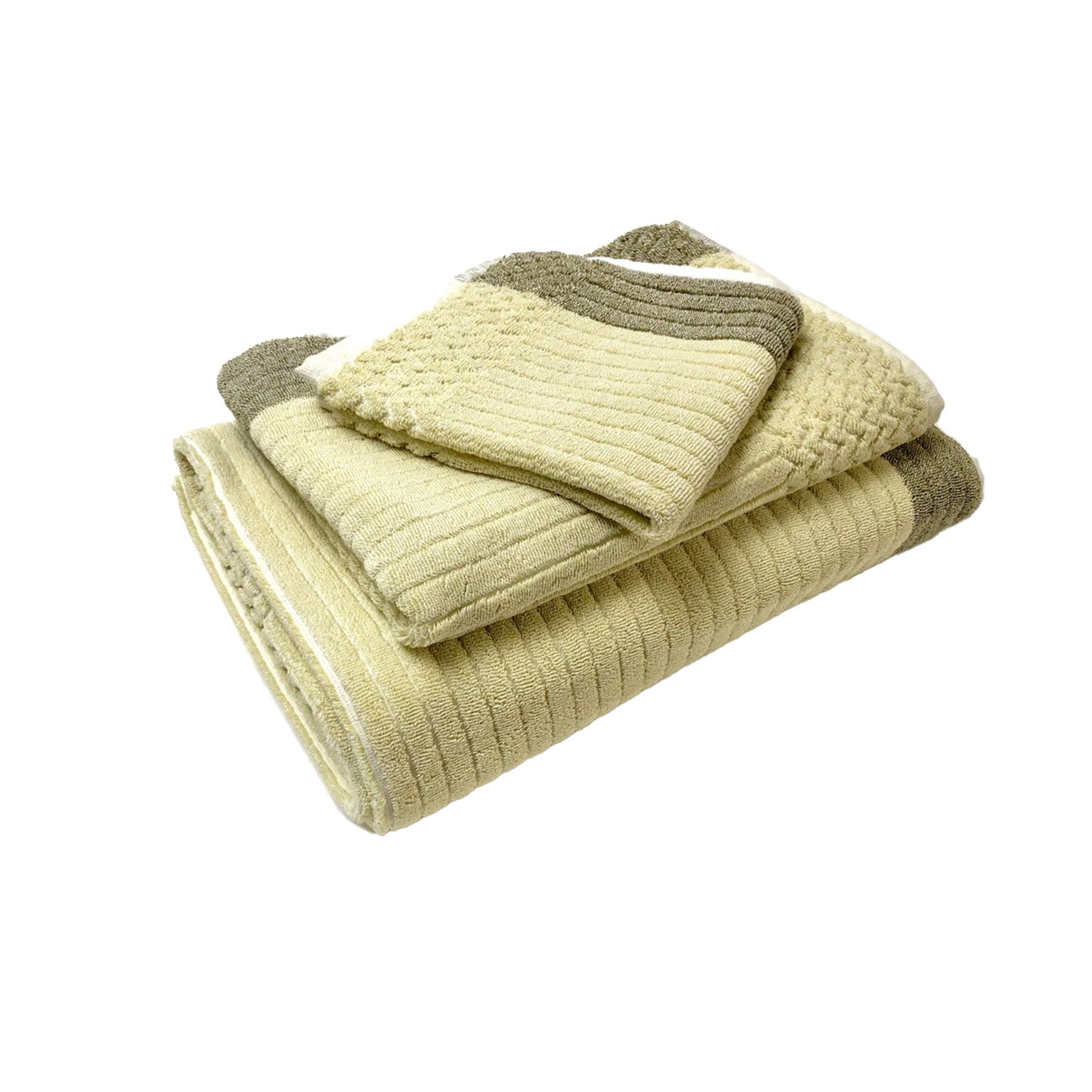 Pastel Bonini Chevron Gold Brown 3 Pc. Set by Turkish Towel Collection