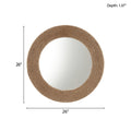 Natural Jute Rope Round Wall Mirror by Blak Hom