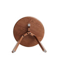 Natural Solid Oak Wood Round End Table by Blak Hom