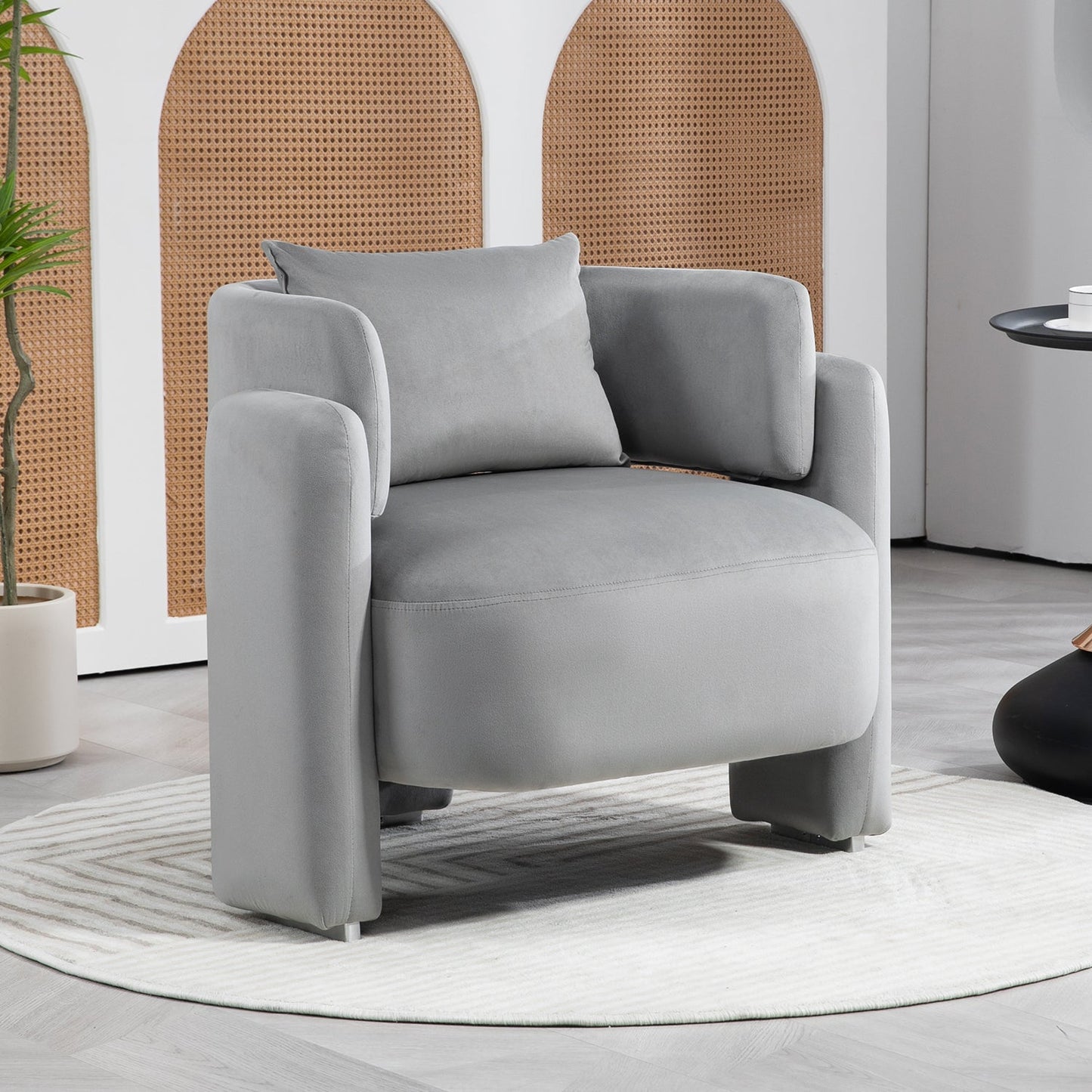 Modern Velvet Lounge Chair by Blak Hom