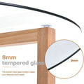 Round Glass Modern Coffee Table by Blak Hom