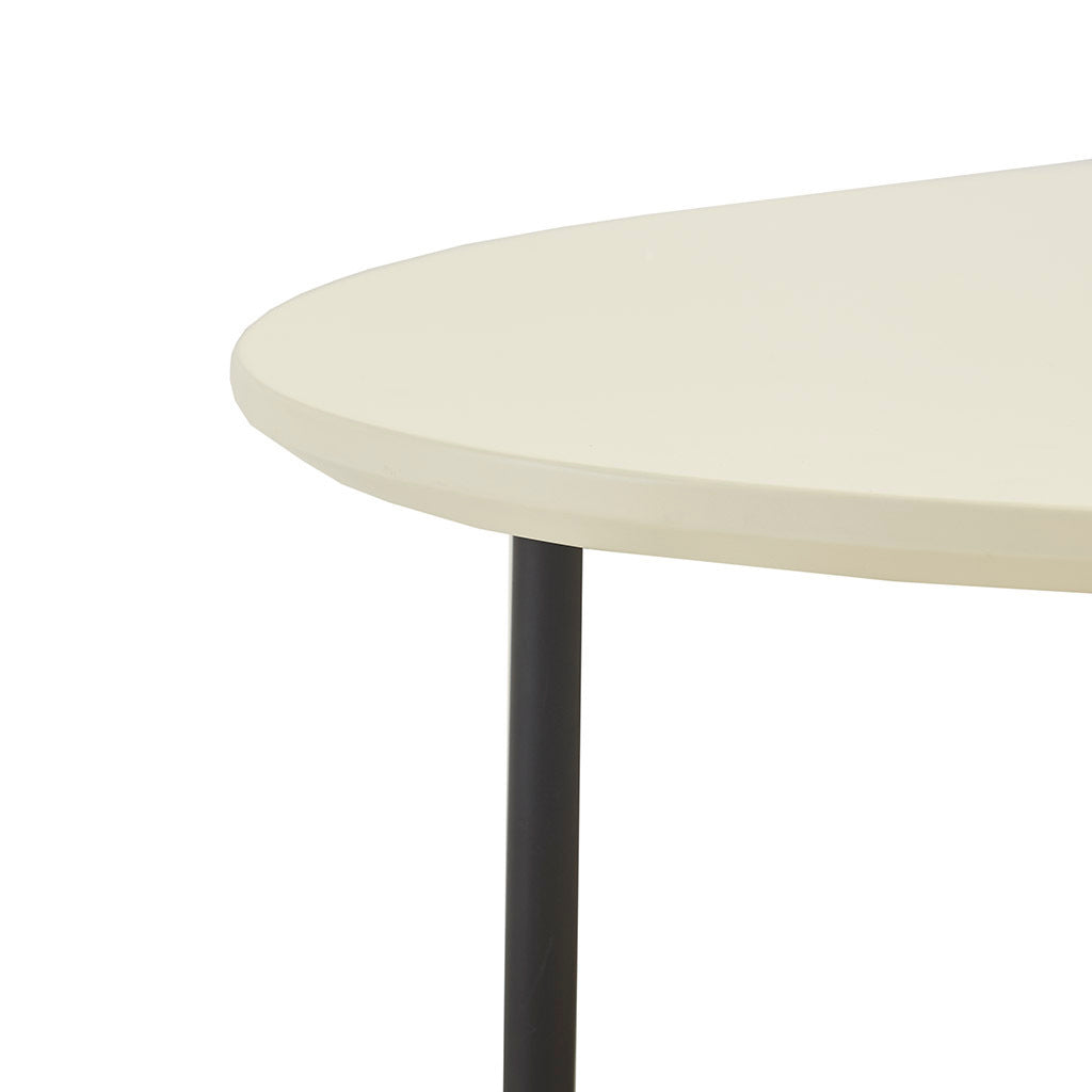 Monte Oval White/Natural Coffee Table by Blak Hom