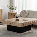 Three-dimensional Rough Pattern Square Retro Coffee Table by Blak Hom