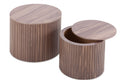 Set of 2 Handcrafted Round Coffee Tables by Blak Hom