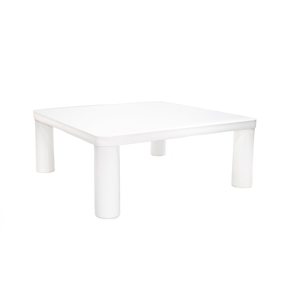 Modern Minimalist Cream White Coffee Table by Blak Hom