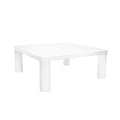 Modern Minimalist Cream White Coffee Table by Blak Hom