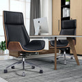 Genuine Leather Office Chair by Blak Hom