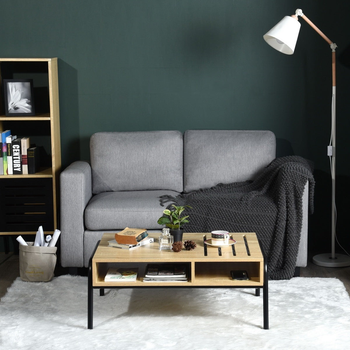 Rectangular Coffee Table with Storage by Blak Hom