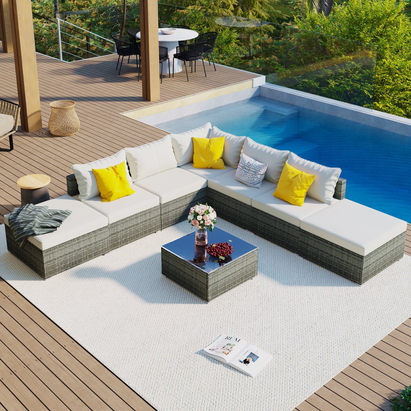 8-Pieces Outdoor Patio Furniture Set by Blak Hom