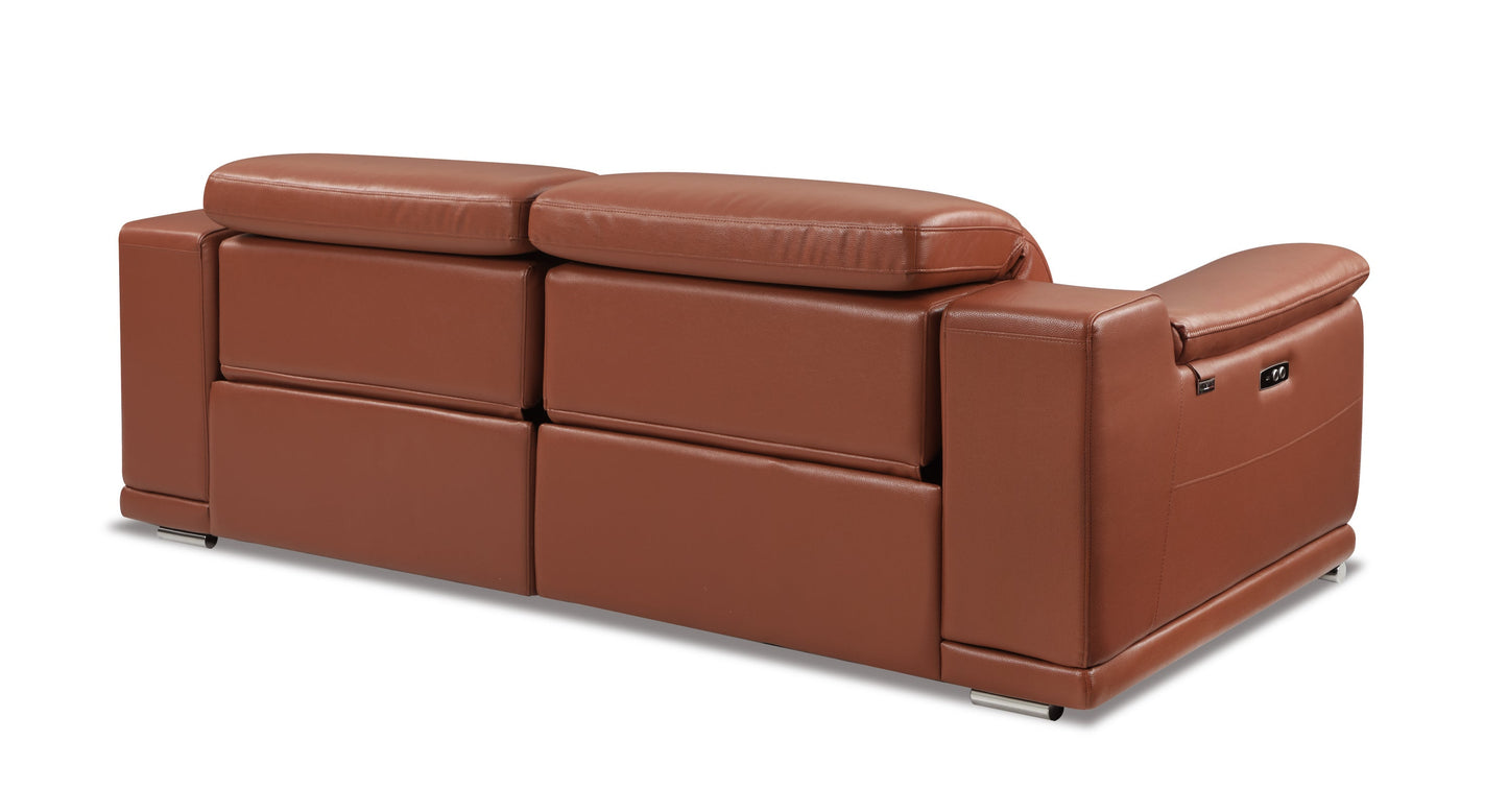 Genuine Italian Leather Power Reclining Sofa by Blak Hom